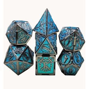 7 Piece Metal Dice Set Sword Series